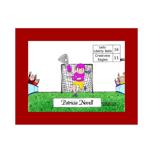 Printed Perfection Personalized LaCrosse Female Cartoon Caricature